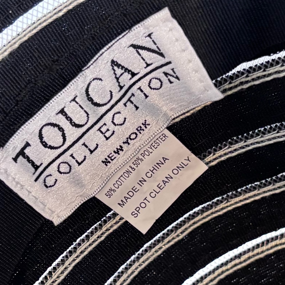 Toucan Collection Black and White Wide Brim Hat - Picture 8 of 8